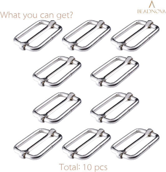 Adjtable Slide Buckle 1 Inch Triglide Slides Metal Webbing Slider For Strap Belt Backpack Handbag DIY (10 V1258-DP02-D-263