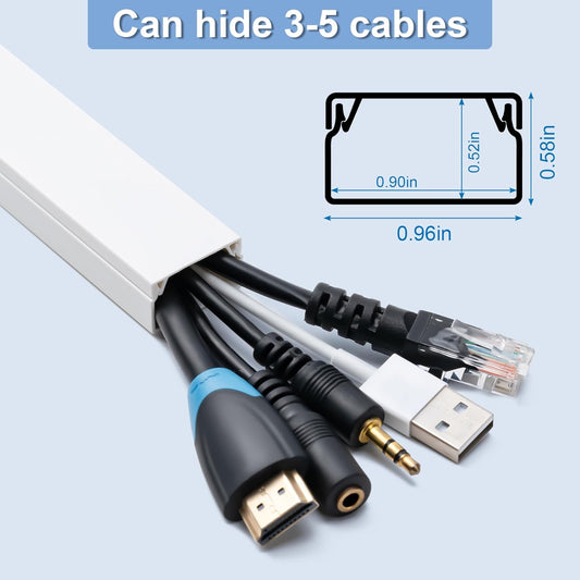 Cord Hider, 58in Cable Hider, Cord Covers for Wires on Wall, Paintable Cable Cover Raceway, Wire Hiders for V1258-DP02-D-337