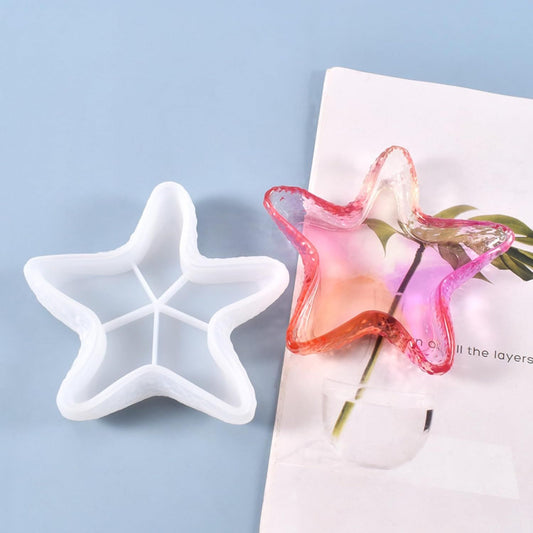 Starfish Tray Silicone Mold, Candle Holder Jewelry Plate Silicone Mold for Epoxy Resin, Trinkets Container V1258-DP02-D-425