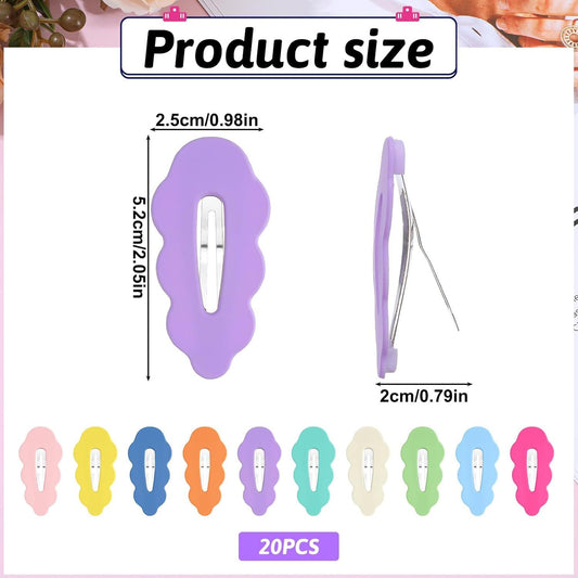 20Pcs Candy Colored Snap Hair Clips for Girl, Cute Hair Clips for Infant Fine Hairs 2 Inch, Non Slip V1258-DP02-D-469