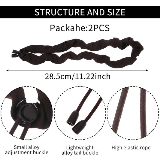 2PCS Adjustable Satin Hair Ties for Curly Hairs, Large Hair Scrunchies for Women, Thick Curly Hairstyle V1258-DP02-D-494