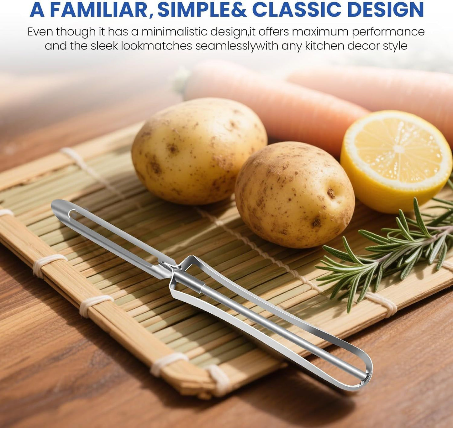 Stainless Steel Peelers,Multi-function Vegetable Peelers for Veggie, Potato, Carrot, Fruit, Apple V1258-DP02-D-514