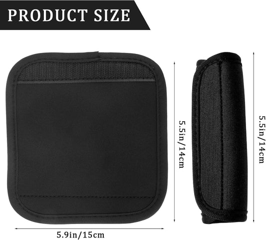 2 Pack Luggage Handle Wrap for Suitcase, Black Luggage Handle Wraps Comfortable Neoprene Suitcase Identifiers V1258-DP02-D-576