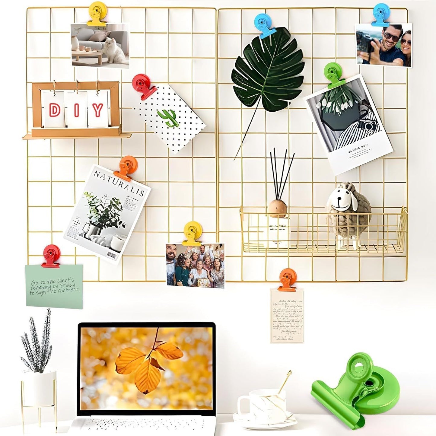 6 Pack Fridge Magnets Refrigerator Magnets, Magnetic Clips for Whiteboard, Magnet Clips for Kitchen Office V1258-DP02-D-626