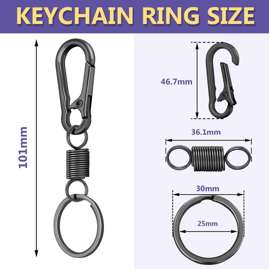 4Pack Small Carabiner Keychain, Spring Keyring Holder Organizer Clips, Metal Snap Hook Clip for Car Key V1258-DP02-D-67