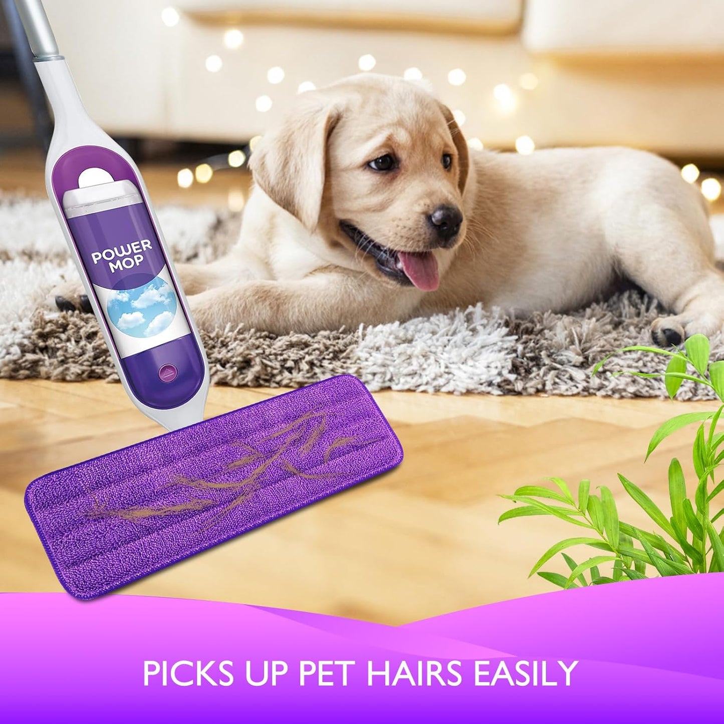 Reusable Power Mop Refills Pads Compatible with Swiffer PowerMop Mop - Microfiber Power Mop Pads Refill for V1258-DP02-E-148