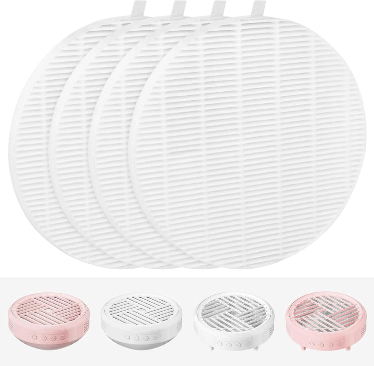 4 Pack Replacement Filters Compatible with MelodySusie HPro/SProR Nail Dust Collector, Home or Nail Salons V1258-DP02-E-163