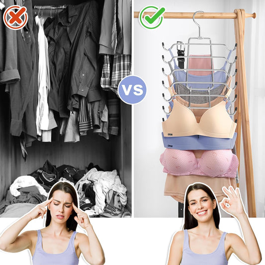 2Pcs Tank Top Hangers Space Saving Hanger Organizer Bra Hangers for Closet Organizer 360 degrees Rotating V1258-DP02-E-311