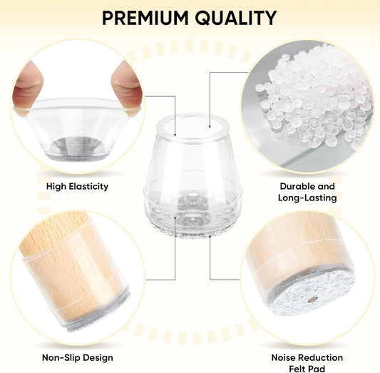 Silicone Chair Leg Floor Protectors, Stool Leg Protectors Cap, Chair Leg Caps for Hardwood Floors V1258-DP02-E-397
