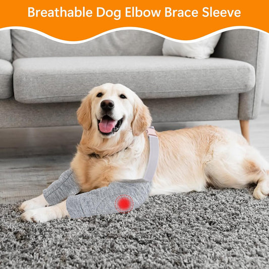 Dog Elbow Protector for Calles, Adjtable Dog Elbow Pads Leg Sleeve to Prevent Licking Biting on Joints, V1258-DP02-E-497