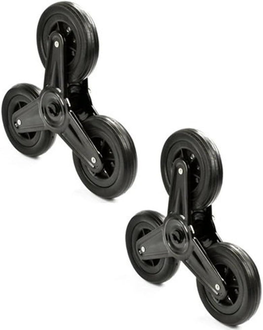 Pair of Replacement Stair Climbing Shopping Cart Wheels for Shopping Laundry Cart V1258-DP02-E-548