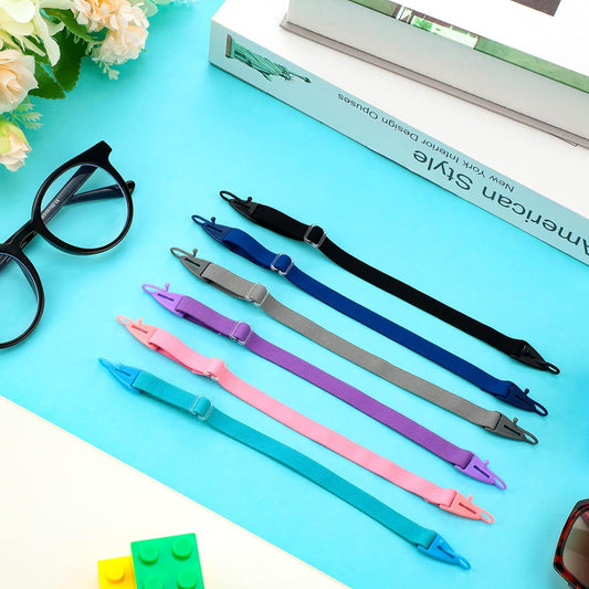 6 Pack Adjustable Kid Eyeglass Strap Eyeglass Band Sports Glasses Strap (Multi Color) V1258-DP02-E-592