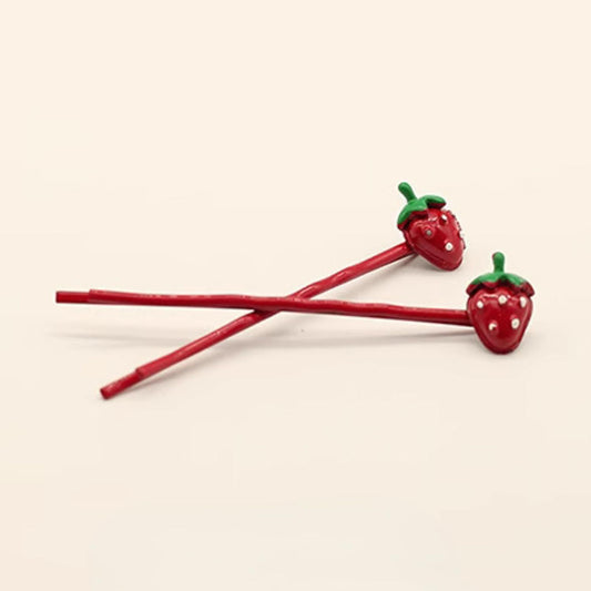 4 Pcs Cute Strawberry Hair Pins Hair Clips for Girls, Fun Headband Accessories for Kids Women Daily Wear V1258-DP02-E-695