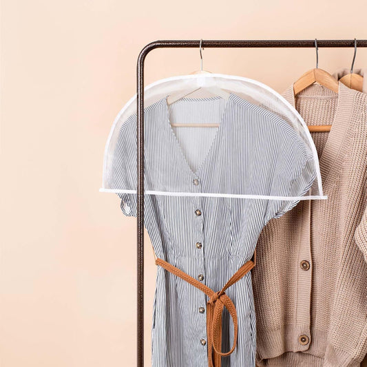 4 Pack Clear Clothing Hanger Shoulder Covers for Clothes Breathable Plastic Gusseted Garment Shoulder Dust V1258-DP02-E-721