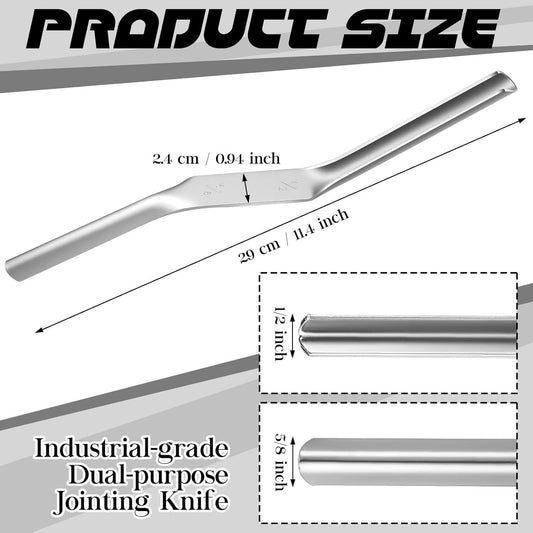 1pcs Tuck Pointing Tools Stainless Steel Masonry Jointer Double Ended Concrete Brick and Block Straightener V1258-DP02-E-725