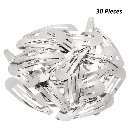 30 Pieces 3.1 Inch Large Metal Snap Hair Clips Nonslip Barrettes Women Hair Accessories(Silver) V1258-DP02-E-728