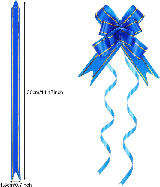 240 Pieces Pull Bows Decorative Assorted Colors Gift Wrap Ribbon Pull Bows for Christmas Wedding Party V1258-DP02-E-729