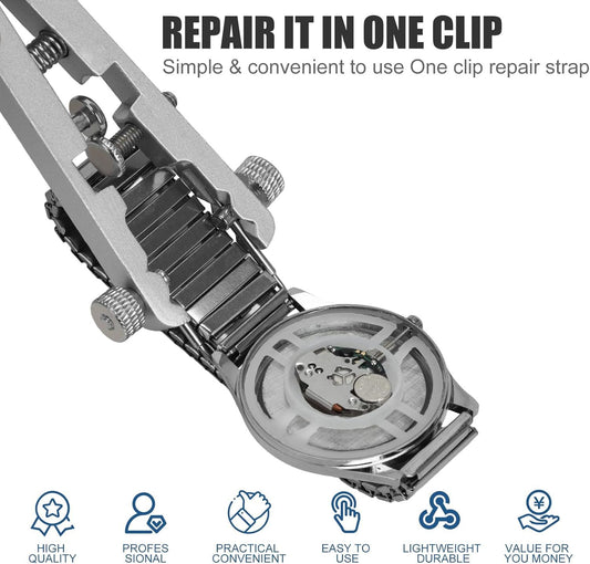 Watch Spring Bar Plier Tool Set Watchband Pliers with 10 Pins,Watch Wrist Ban Repair Remove Tool,Spring Plier V1258-DP02-E-772