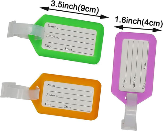30 PCS Luggage Tags Multicolor Suitcase ID Labels Bag Name Tag 10 Colors Travel Accessories V1258-DP02-E-837