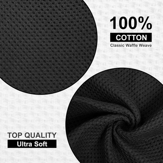 Homaxy 100% Cotton Dish Cloths, 8 Pack - 12 x 12 Inches, Waffle Weave Super Soft and Terry Kitchen Towels(15" V1258-DP02-F-151