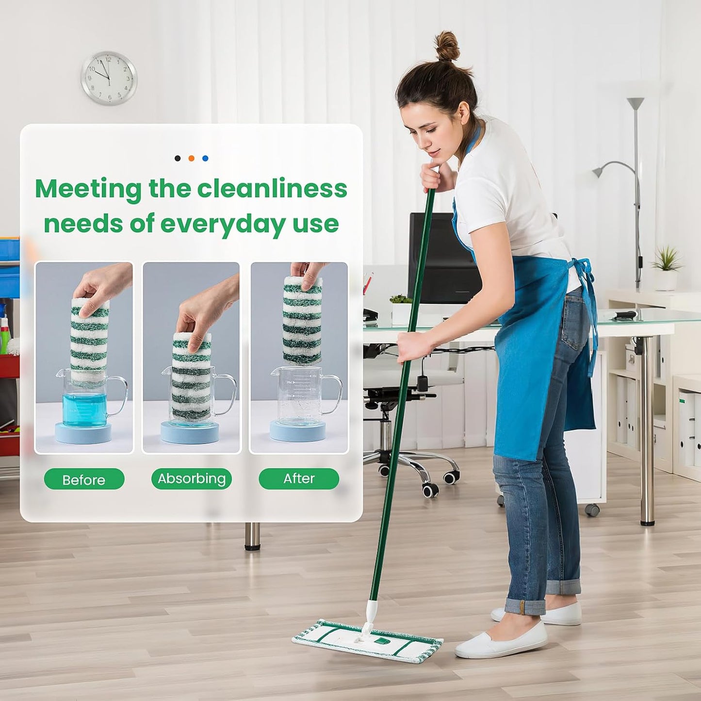 4 Pack Microfiber Mop Heads for Libman Microfiber Floor Mop, Mop Pads Refills for Libman Mop Head V1258-DP02-F-268