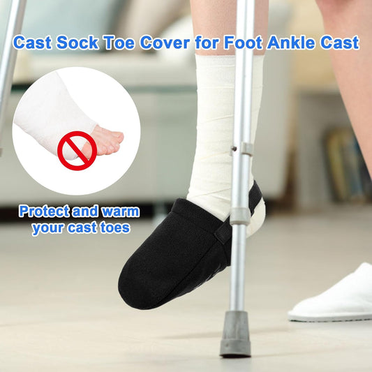 iGuerburn 2Pcs Cast Sock Cover for Foot, Non-slip Cast Toe Cover Keep Toe Clean & Warm, Foot Surgery Recovery V1258-DP02-F-319