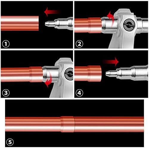 Copper Pipe Tube Expander Tool manual Swaging hand tool Refrigeration Tube Expanding Tool kit 1/4" to 7/8" V1258-DP02-F-327