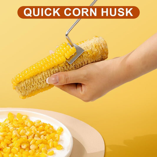 Easy Clean Corn Cob Peeler, 2025 Upgraded Stainless Steel Corn Stripper for Corn on the Cob, Fast and Safe, V1258-DP02-F-51