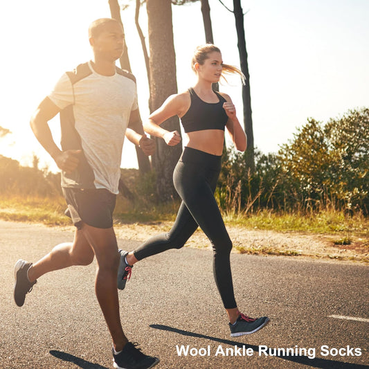 Toughland Merino Wool Socks for Men & Women - 80% Merino Wool, No Show, Lightweight, Chioned for Running, V1258-DP02-F-512