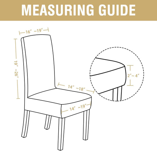 Dining Chair Covers Velvet Stretch Chair Covers for Dining Room Set of 6 Parson Chair Slipcovers Chair V1258-DP02-F-626