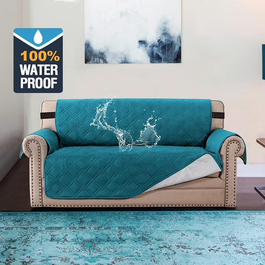 100% Waterproof Sofa Slipcover Washable Loveseat Cover for 2 Chion Cover Non-Slip Furniture Protector with V1258-DP02-F-663