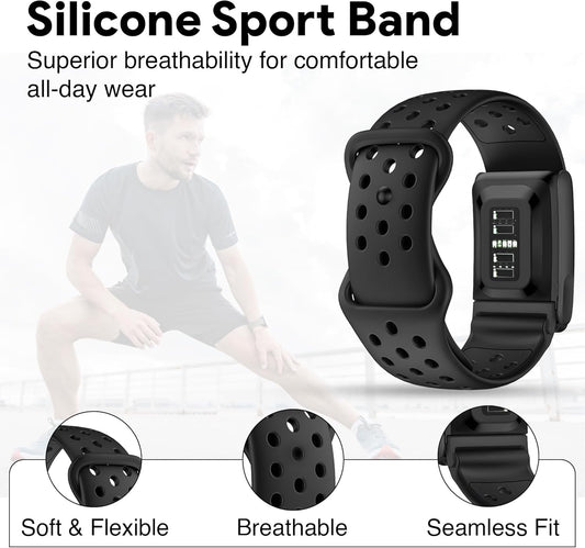 Whoop 5.0 Compatible Silicone Strap - Adjtable Sport-Inspired Band, Breathable & Lightweight Replacement V1258-DP02-F-691