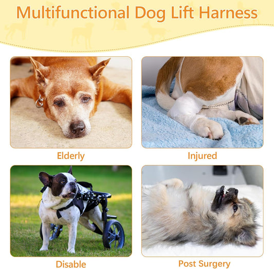 Dog Lift Harness Dog Sling for Large Dogs, Portable Dog Carrier Sling for Back Legs, Ajtable Hip Support V1258-DP02-F-696