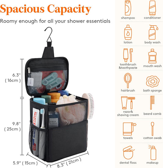 Shower Bag Mesh Shower Caddy Portable College Dorm Room Essentials Tote Bag for Bathroom, Gym, Travel, V1258-DP02-F-740