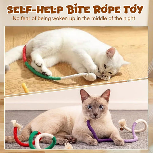 Cat Chew Rope Toy,Interactive Cat Toys for Indoor Cats,Catnip Toys for Bored Indoor Adult Cats,Cat Enrichment V1258-DP02-F-755