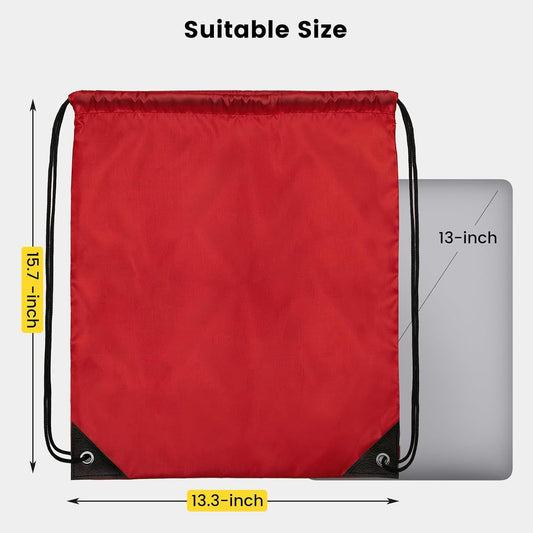 100 Pcs Drawstring Bags Bulk - Lightweight Drawstring Backpack, Cinch Bag for Party Sport Gym Trip Gift - 20 V1258-DP02-F-785