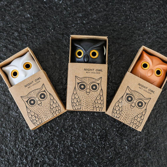 Owl Key Holder, Night Owl Magnetic Wall Key Holder Owl Key Hooks, Automatic Open Close Eyes Owl Key Holder V1258-DP02-F-816