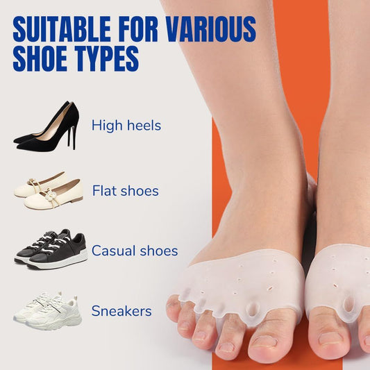 Silicone Toe Separator, 4 Pairs Gel Toe Separators Ball of Foot Cushions Toes Spreaders for Feet for V1258-DP02-F-837