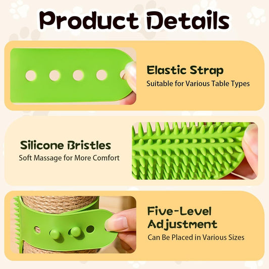 Silicone Grooming Strap Pad for Cats, 2025 New Cat Self Groomer Brush Adjustable Silicone Cat Self Groomer V1258-DP02-F-844