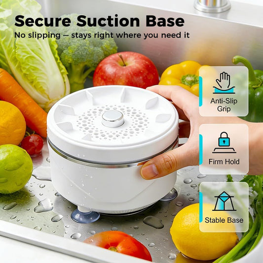 Fruit and Vegetable Washing Machine, 2026 Upgraded Fruit Cleaner Device Waterproof Fruit and Vegetable V1258-DP02-F-848