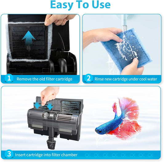12 Pack Rite-Size C Filter Cartridges Compatible with Marineland Penguin PRO Power Filters 275/375 & Original V1258-DP02-F-88