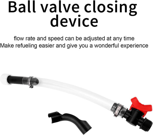 Racing Fuel Jug Hose Kit, Included 2pcs Racing Fuel Hose with Ball Valve and 2pcs Bender for Jeg LC2 Scribner V1258-DP02-F-929