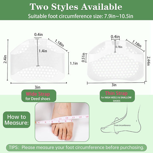 Toe Pads, Ball of Toe Cushions Mixed 8 Pack Metatarsal Pads Ball of Foot Pads Callus Foot Pain Relief Bunion V1258-DP02-WO-1083
