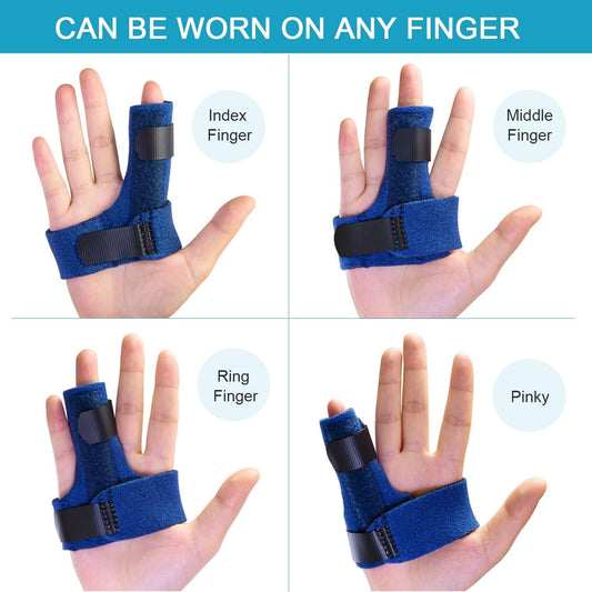 Finger Brace, Trigger Finger Splint for Index Middle Ring Pinky Finger Arthritis Pain, Tendon Injury, Broken V1258-DP02-WO-1103