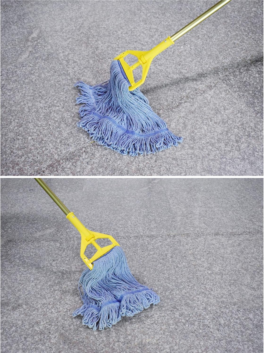 String Mop Heads Replacement Heavy Duty Commercial Grade Blue Cotton Looped End Wet Industrial Cleaning Mop V1258-DP02-WO-113