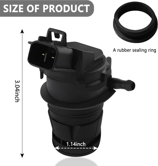 Windshield Washer Pump Replacement OEM#85330-60190,85330-AE010 with Grommet,Windshield Wiper Pump Compatible V1258-DP02-WO-162