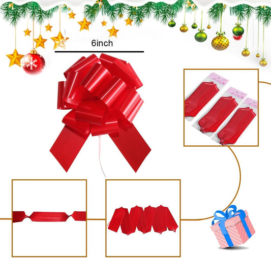 16 Pcs Ped Pull Bows for Gift Wrapping,6 Inch Gift Bows for V1258-DP02-WO-181