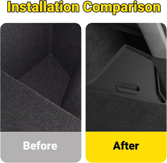 New 2025 2026 Model Y Juniper Rear Trunk Storage Bins with Lids 2PCS Refresh Model Y Rear Trunk Storage Box V1258-DP02-WO-225