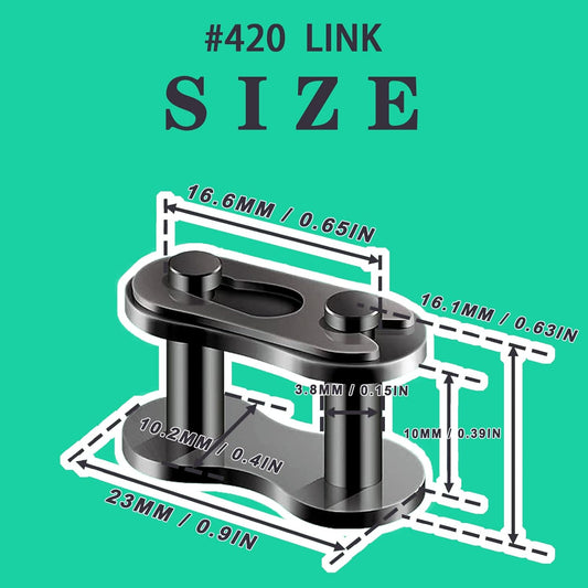 #420 Chain Master Link Carbon Steel Heavy Duty for 50cc 70cc 90cc 110cc 125cc Dirt Bike Quad Buggy Mini Bike V1258-DP02-WO-230