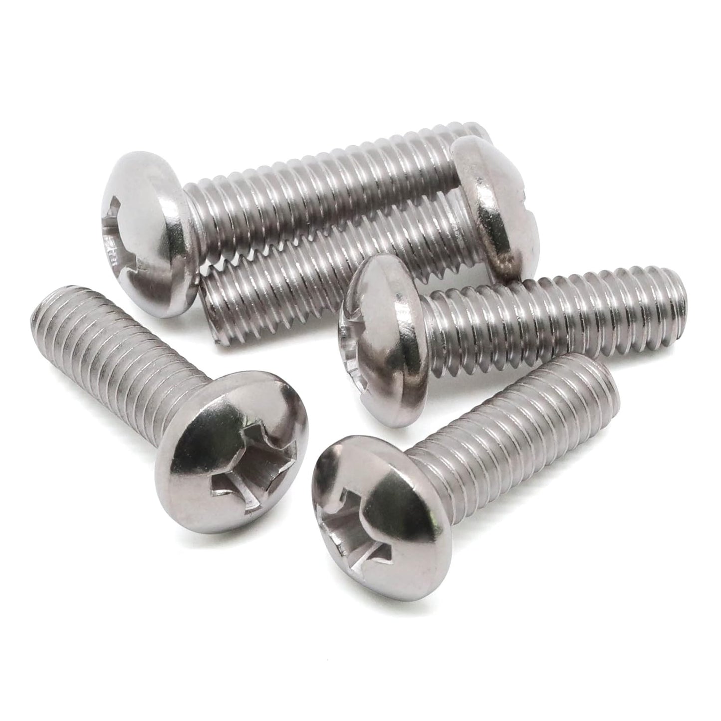 8-32 x 1/2" (1/4" to 3" Available) Pan Head Machine Screws, Full Thread, 304 Stainless Steel 18-8, Pack of 100 V1258-DP02-WO-304